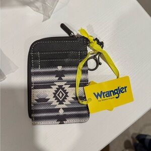 Wrangler Black and Gray Geometric Wallet